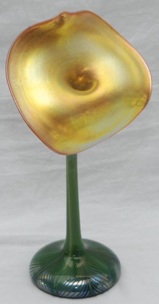 1977 ORIENT & FLUME GLASS JACK IN THE PULPIT VASE (1 of 9)