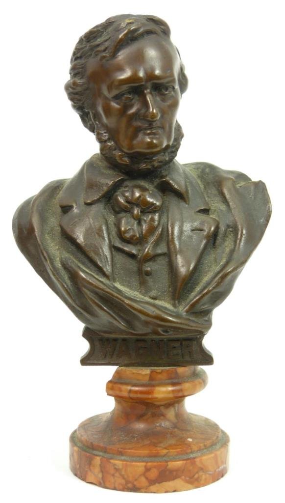 ANTIQUE J. KALMAR BRONZE BUST OF WAGNER (1 of 7)