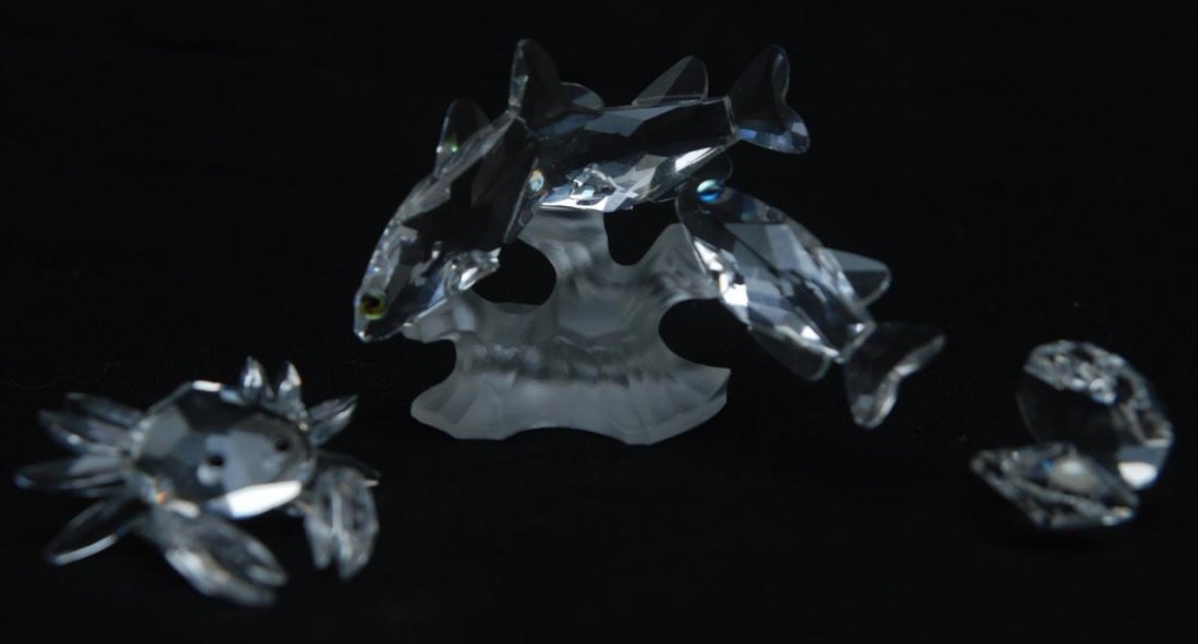 3 SWAROVSKI CRYSTAL AQUATIC ANIMAL FIGURINES GROUP (1 of 5)