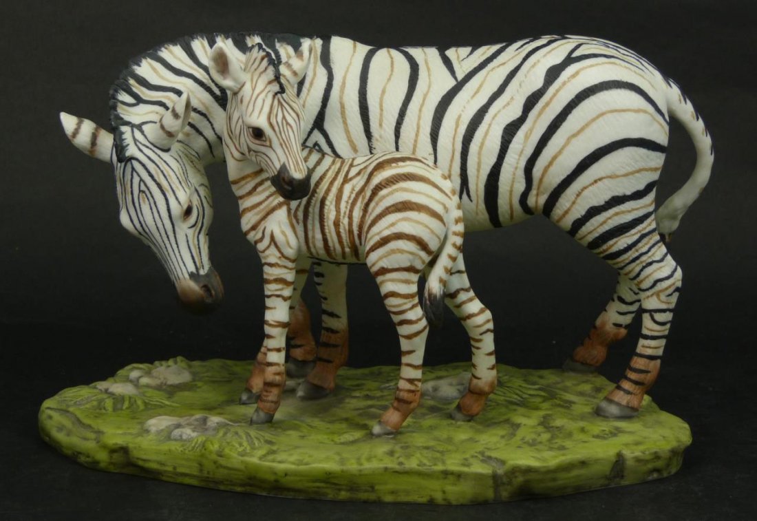LENOX PORCELAIN ZEBRA GROUP SCULPTURE 301/1000 (1 of 6)