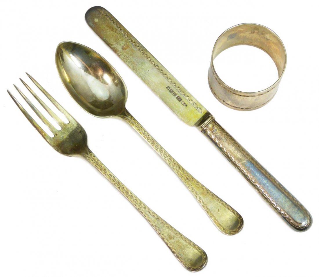 JOSEPH RODGERS ENGLISH STERLING 4pc PLACE SERVING (1 of 8)