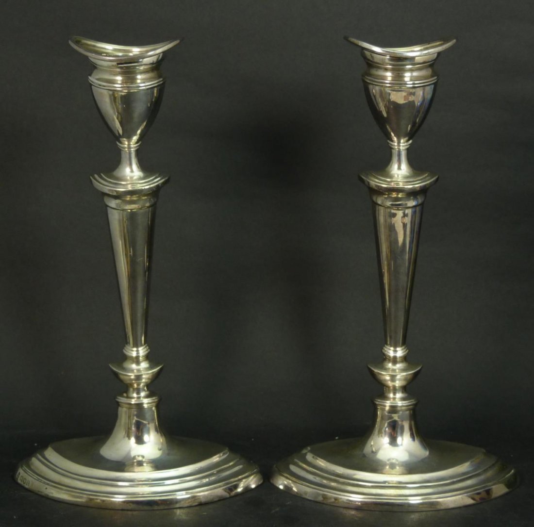 Pr. THOMAS BRADBURY & SONS STERLING CANDLESTICKS (1 of 6)