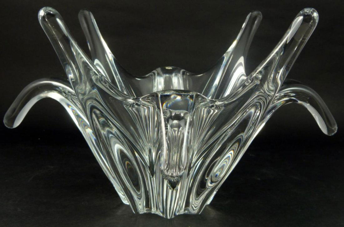BACCARAT FRENCH CRYSTAL FREE-FORM ROUND BOWL (1 of 6)