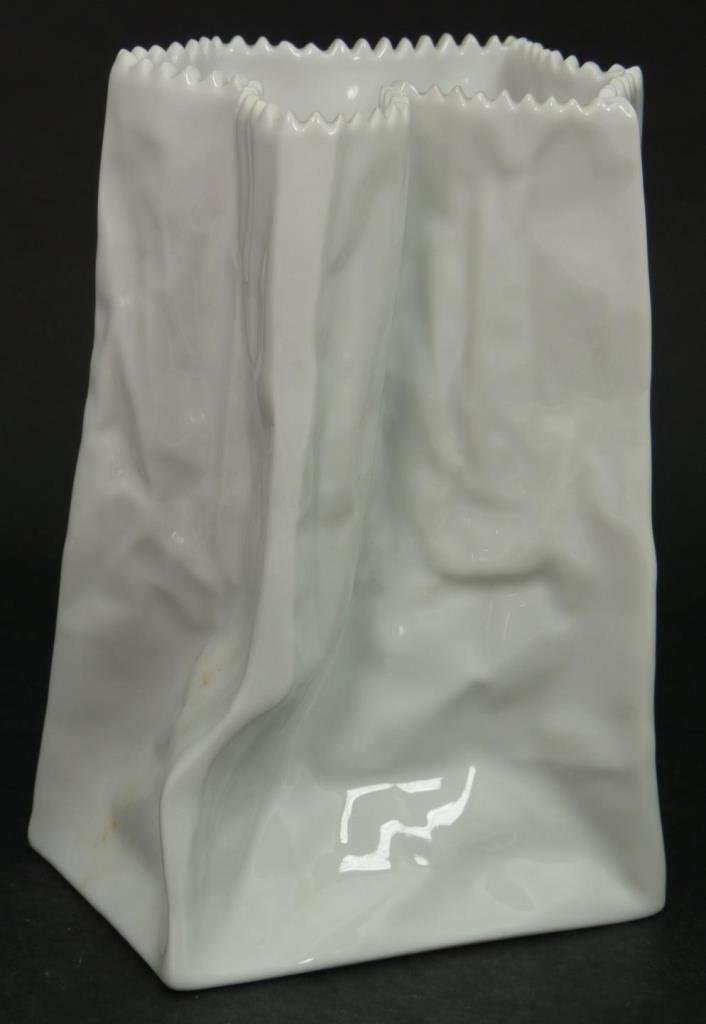 ROSENTHAL GERMAN PORCELAIN SHOPPING BAG VASE (1 of 6)