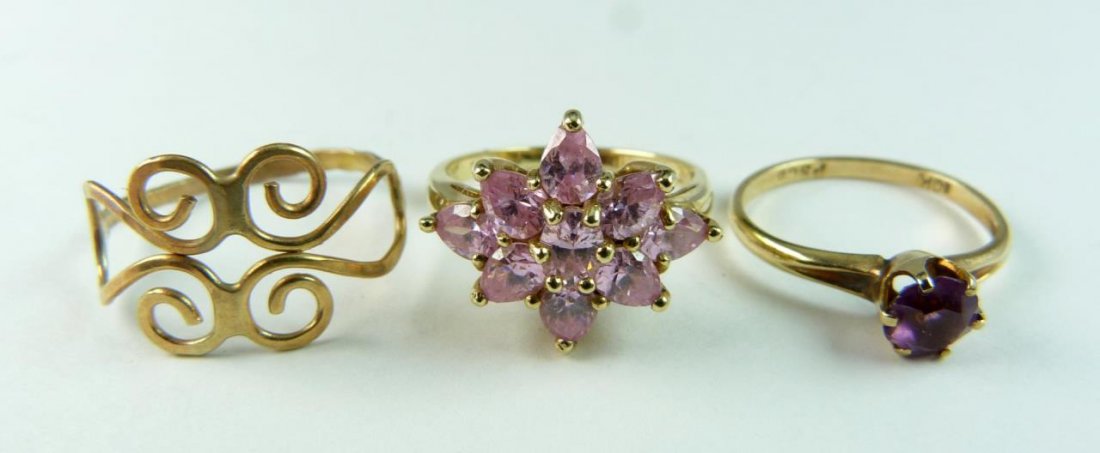 3 10K YELLOW GOLD CHILD'S RINGS (1 of 6)