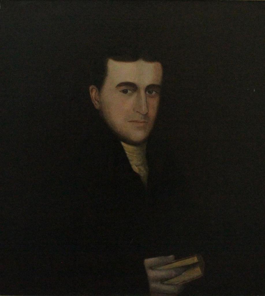 19TH.C FOLK ART PORTRAIT OF SHIP CAPTAIN PAINTING (1 of 5)