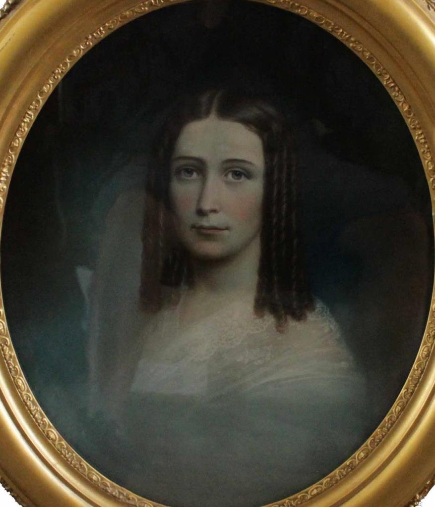 19th C CONTINENTAL PORTRAIT PASTEL WORK ON PAPER (1 of 7)