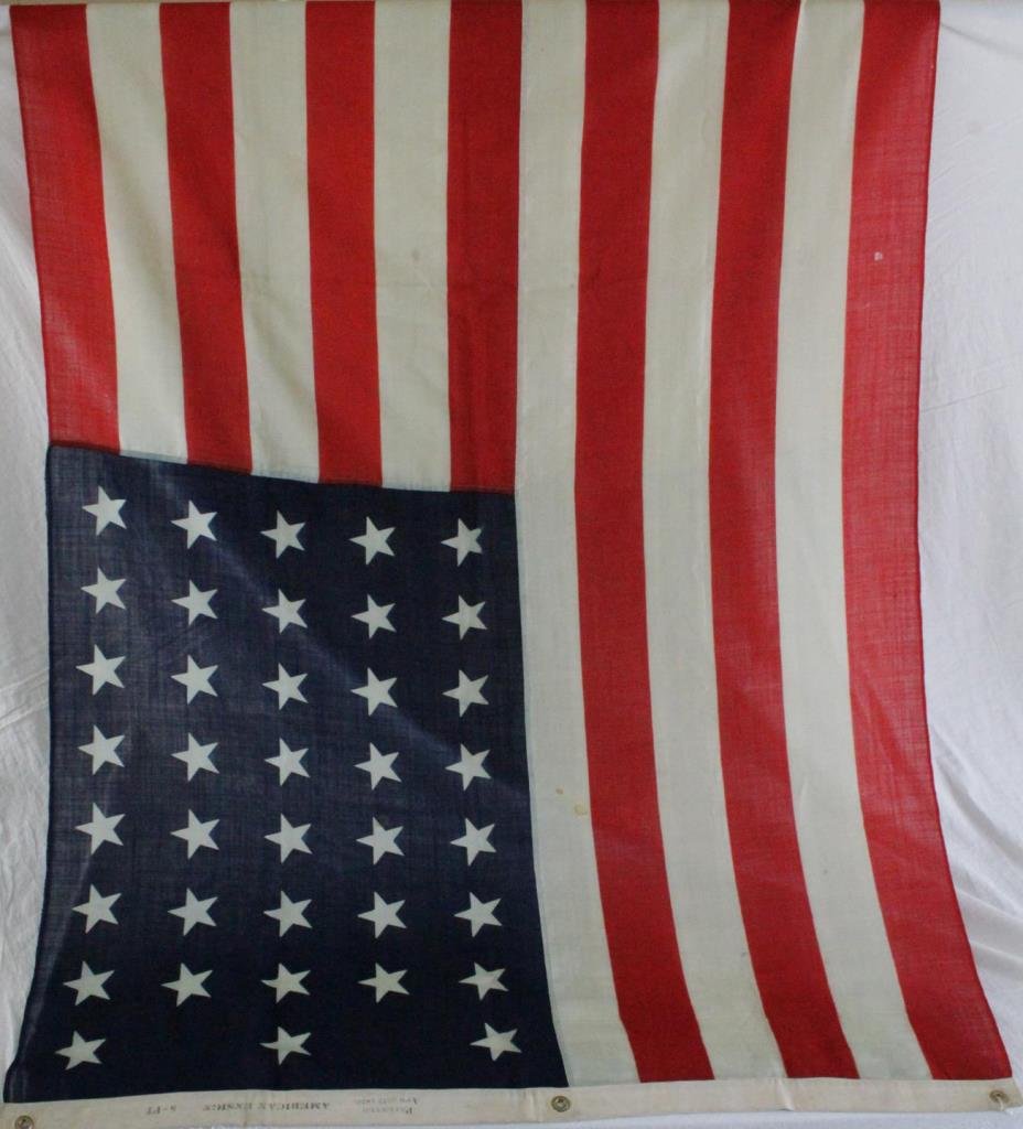 ANTIQUE 1870 "38" STAR AMERICAN FLAG (1 of 8)
