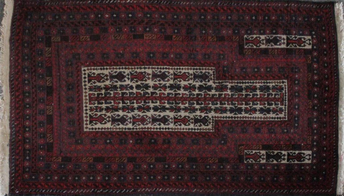 TORKOMAN PERSIAN WOOL THROW RUG (1 of 4)
