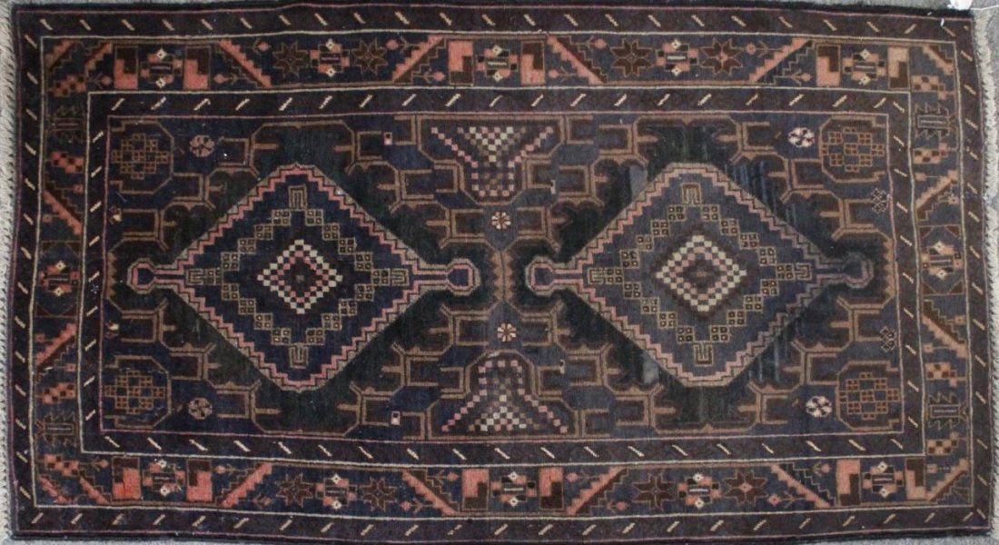 BALUCHI PERSIAN WOVEN WOOL RUG (1 of 4)