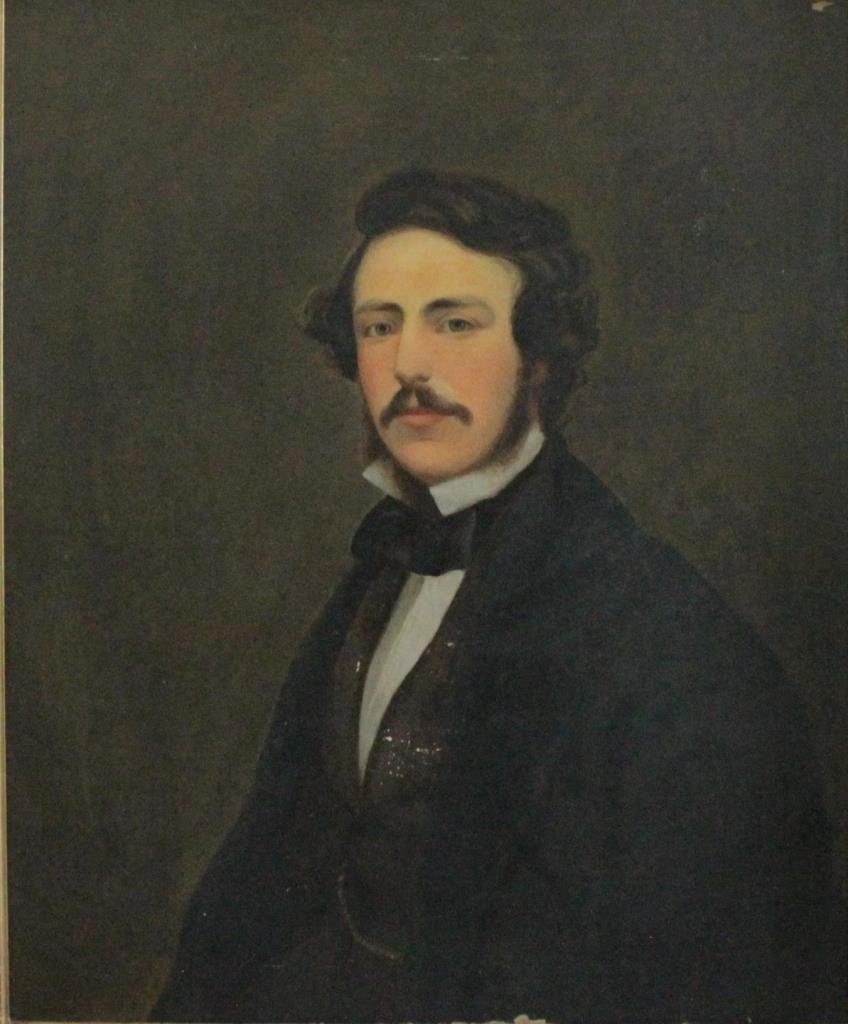 19th C OIL ON BOARD PORTRAIT YOUNG ROBERT E. LEE (1 of 6)