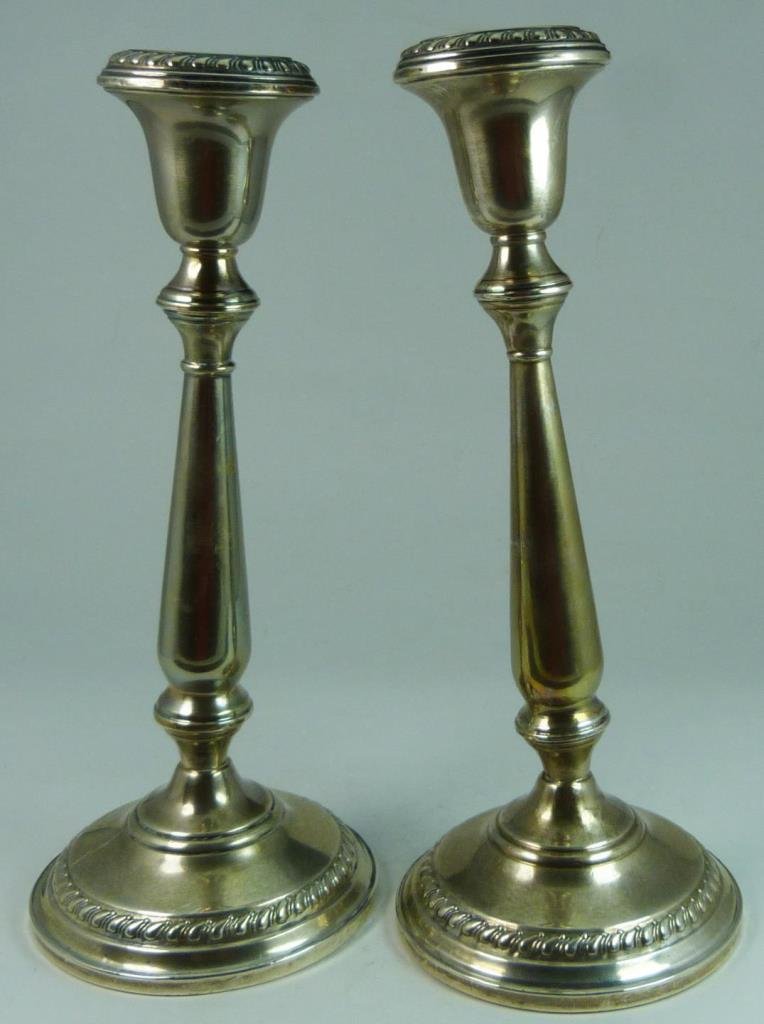 Pr. AMERICAN STERLING SILVER CANDLESTICKS (1 of 8)