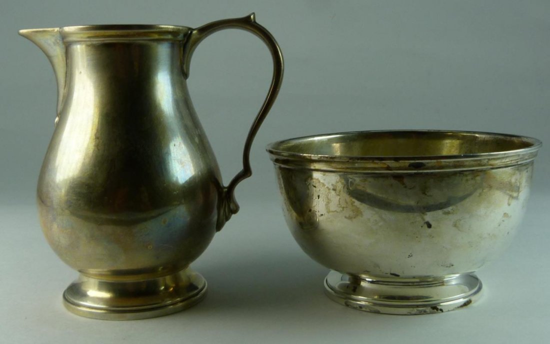 TIFFANY & COMPANY STERLING CREAM & SUGAR 22938 (1 of 8)