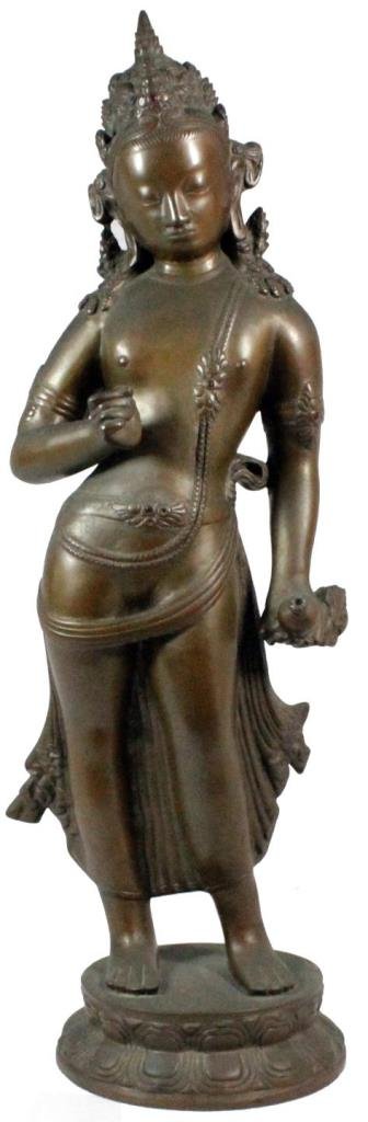 ANTIQUE THAI BRONZE SCULPTURE OF QUAN YIN (1 of 9)