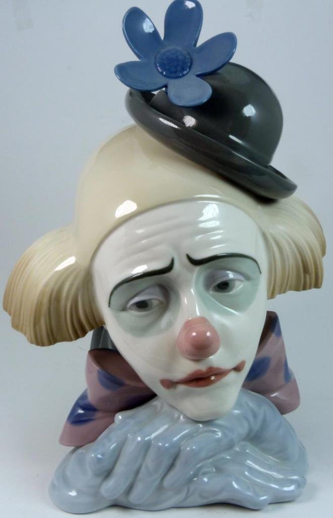 LLADRO SPANISH PORCELAIN 'PENSIVE CLOWN' 5130 (1 of 7)