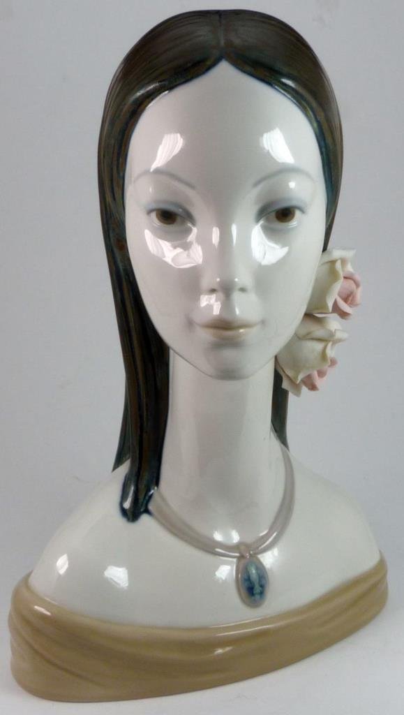 LLADRO SPANISH PORCELAIN 'MAJA BUST' 4668 (1 of 9)