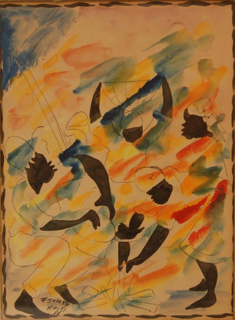 F. JOSEPH HATIAN WATERCOLOR ON PAPER (1 of 5)