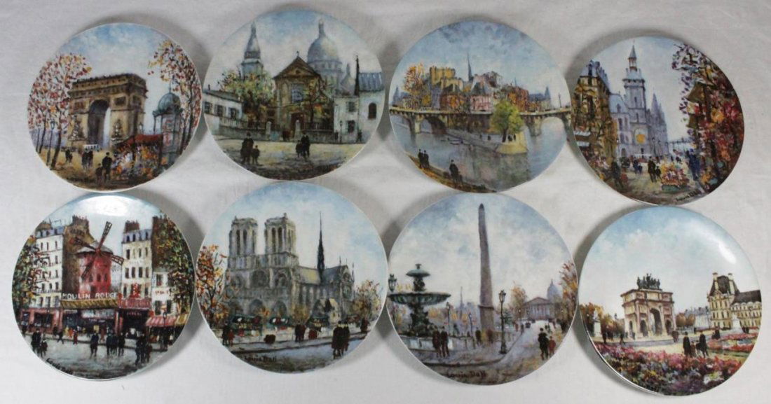 LOT OF 8 LIMOGES COLLECTOR PLATES (1 of 7)