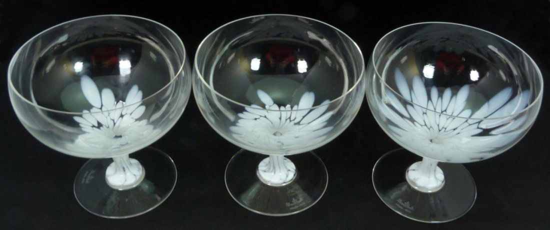 3 ROSENTHAL GERMANY 'SNOWFLOWER' COCKTAIL GLASSES (1 of 6)