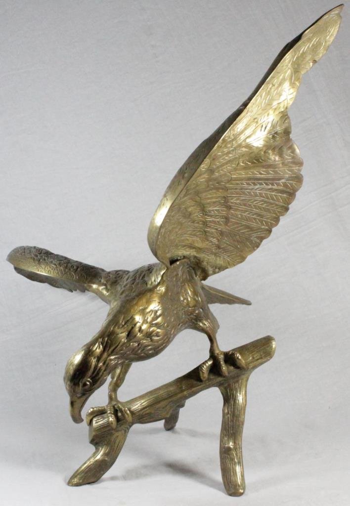 LARGE GILT BRASS EAGLE SCULPTURE (1 of 8)