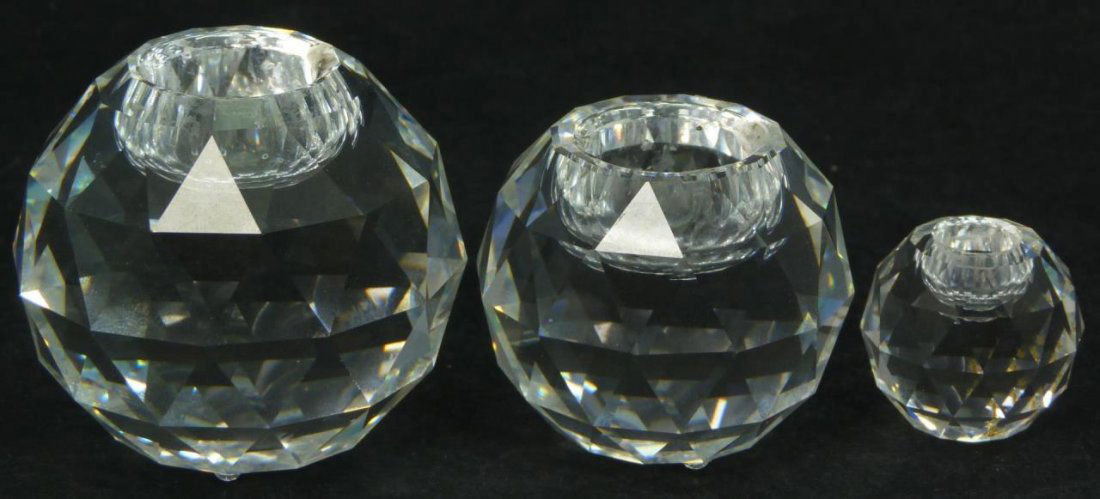 3 SWAROVSKI CRYSTAL GRADUATING CANDLE HOLDERS (1 of 5)
