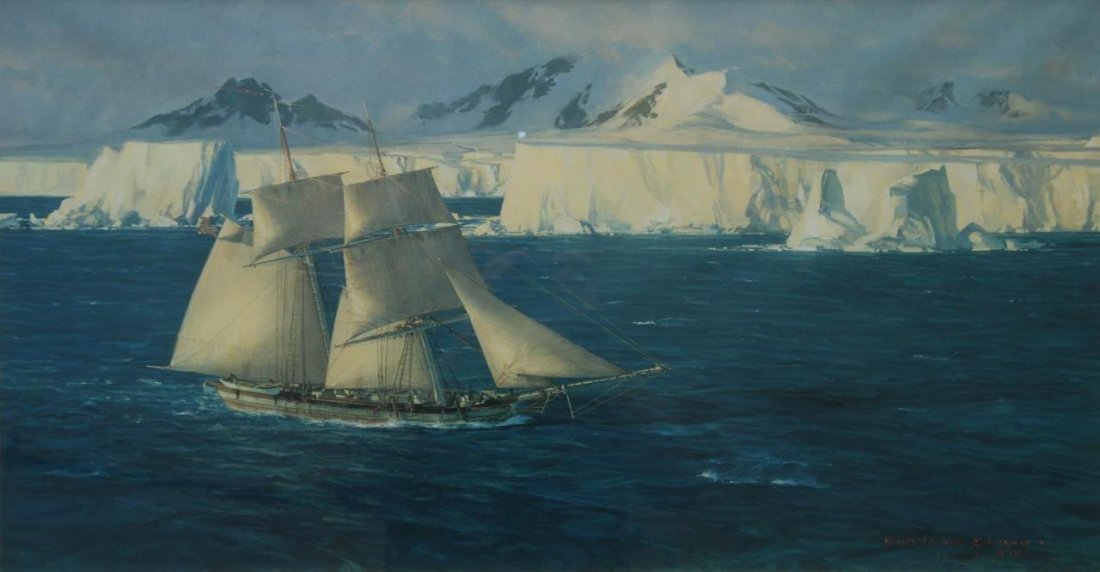 CHRISTOPHER BLOSSOM SIGNED LITHO 'OFF PALMER LAND' (1 of 6)