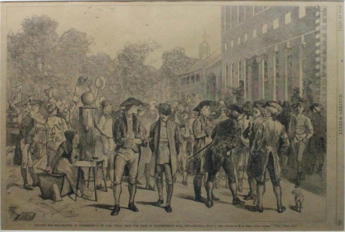 1876 ETCHING BY E. A. ABBEY IN HARPER'S WEEKLY (1 of 6)