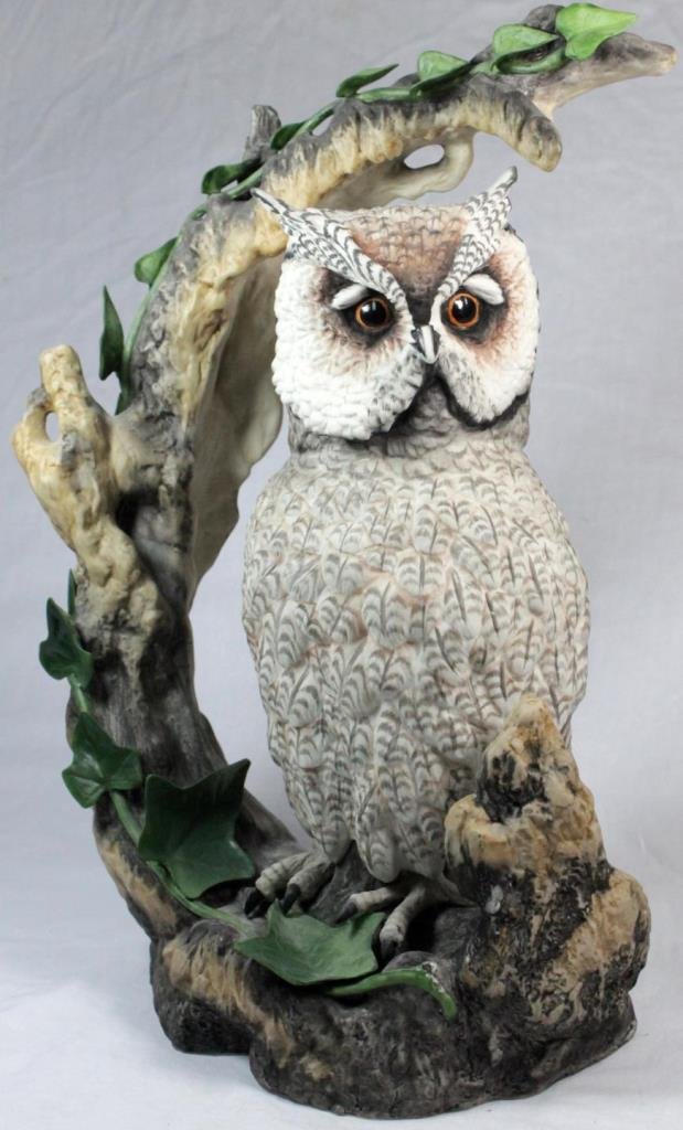 BOEHM PORCELAIN 'WHITE FACED SCOPS OWL' 40114 (1 of 10)