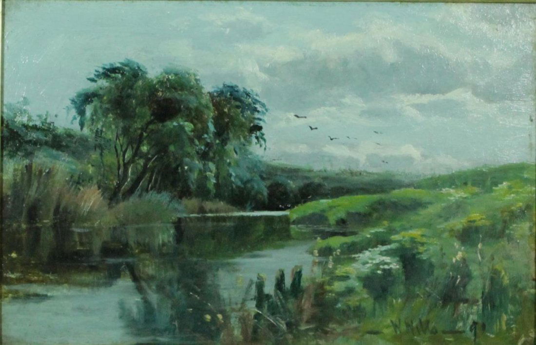 WILLIAM WILLOUGHBY LANDSCAPE OIL ON BOARD (1 of 8)