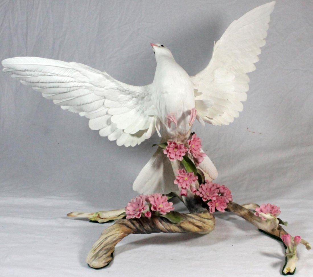 BOEHM PORCELAIN 'WHITE DOVES w CHERRY BLOSSOMS (1 of 9)