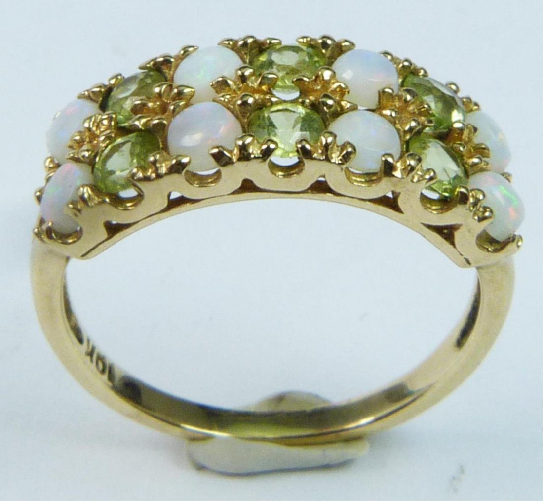 10K YG OPAL GREEN AMETHYST RING (1 of 5)