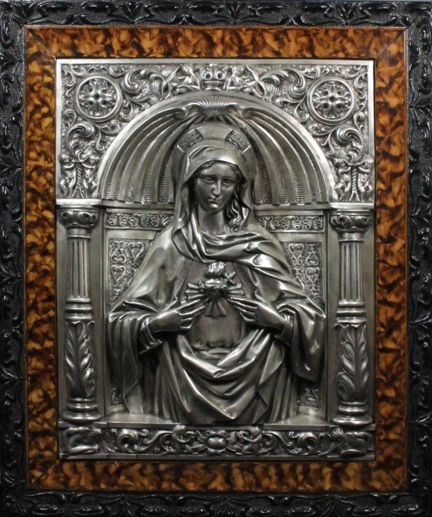 VINTAGE M. PATENTADO SPAIN SILVERPLATE WALL PLAQUE (1 of 7)