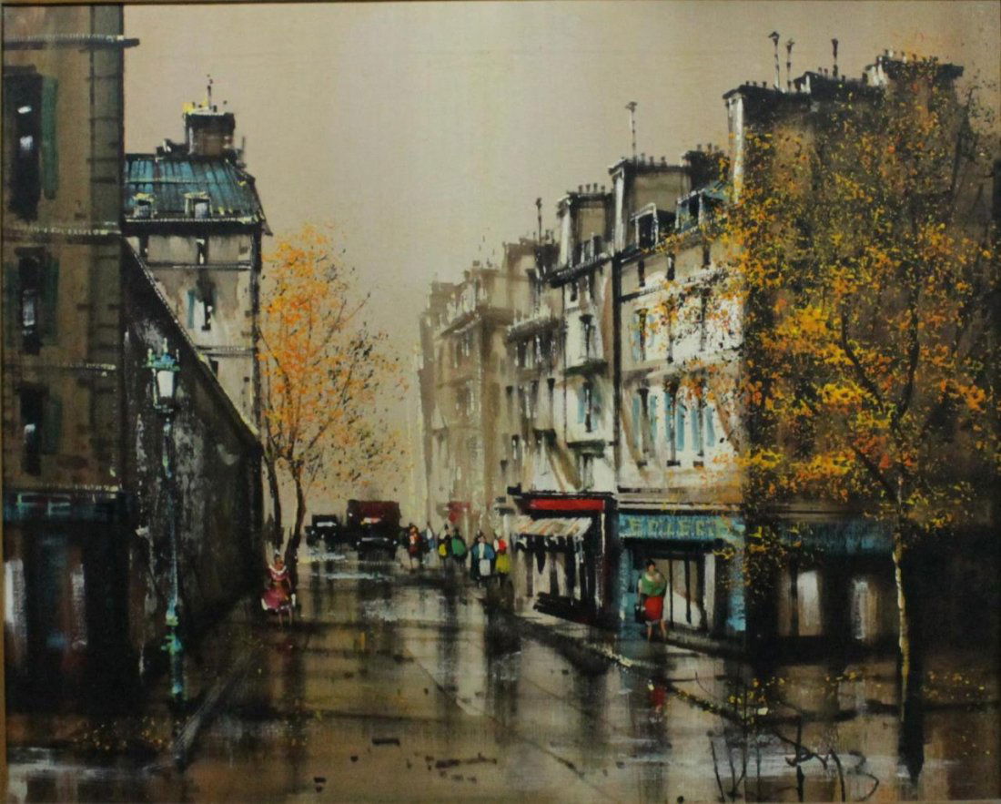 FRENCH STREET SCENE O/P MANNER OF BLANCHARD (1 of 9)