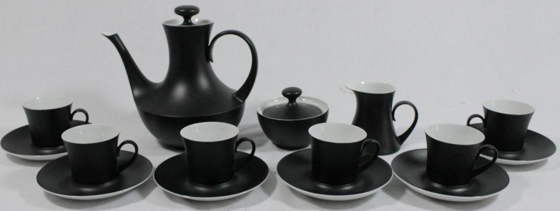 15 PIECE BLOCK PORCELAIN 'NOCHE' TEA SET (1 of 5)