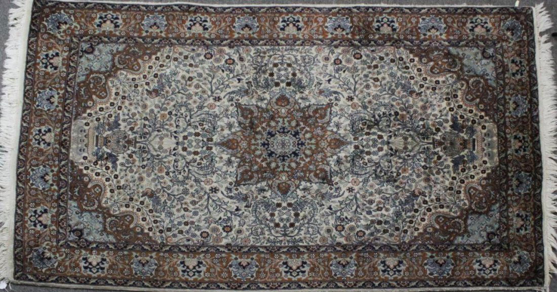 FINE ANTIQUE ORIENTAL SILK RUG (1 of 5)
