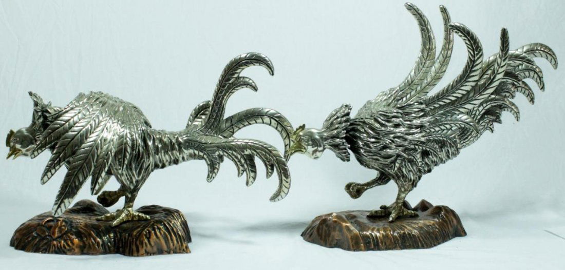 D'ARGENTA SILVER PLATE & GOLD PLATE ROOSTERS (1 of 10)