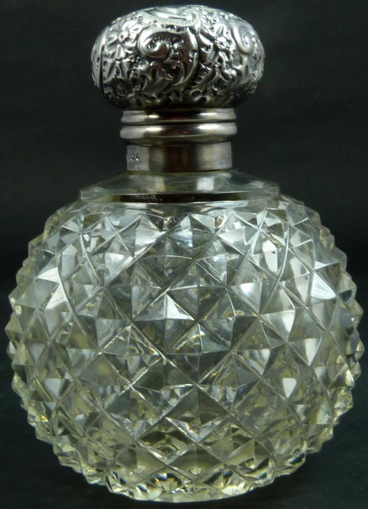 1901 ENGLISH HENRY WILKINSON STERLING TOP PERFUME (1 of 9)