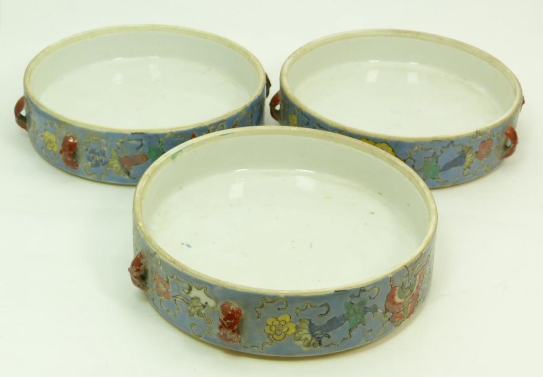 SET OF 3 19TH C CHINESE STACKING BOWLS (1 of 6)