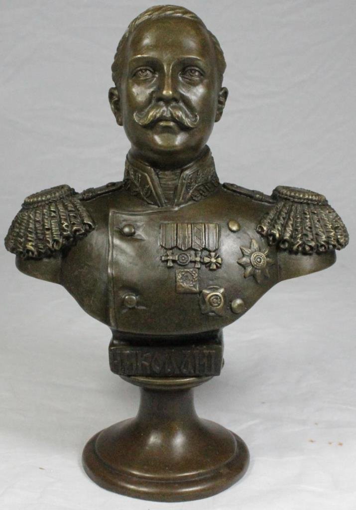 BRONZE BUST SCULPTURE OF EMPEROR NICHOLAS I (1 of 7)
