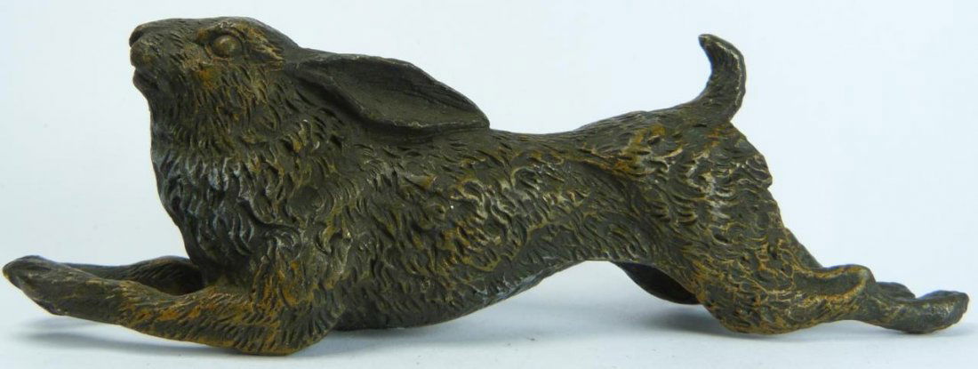 VIENNA STYLE COLD PAINTED BRONZE FIGURE OF HARE (1 of 7)