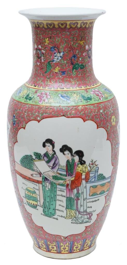 20th CENTURY CHINESE FAMILLE ROSE FLOOR VASE (1 of 8)
