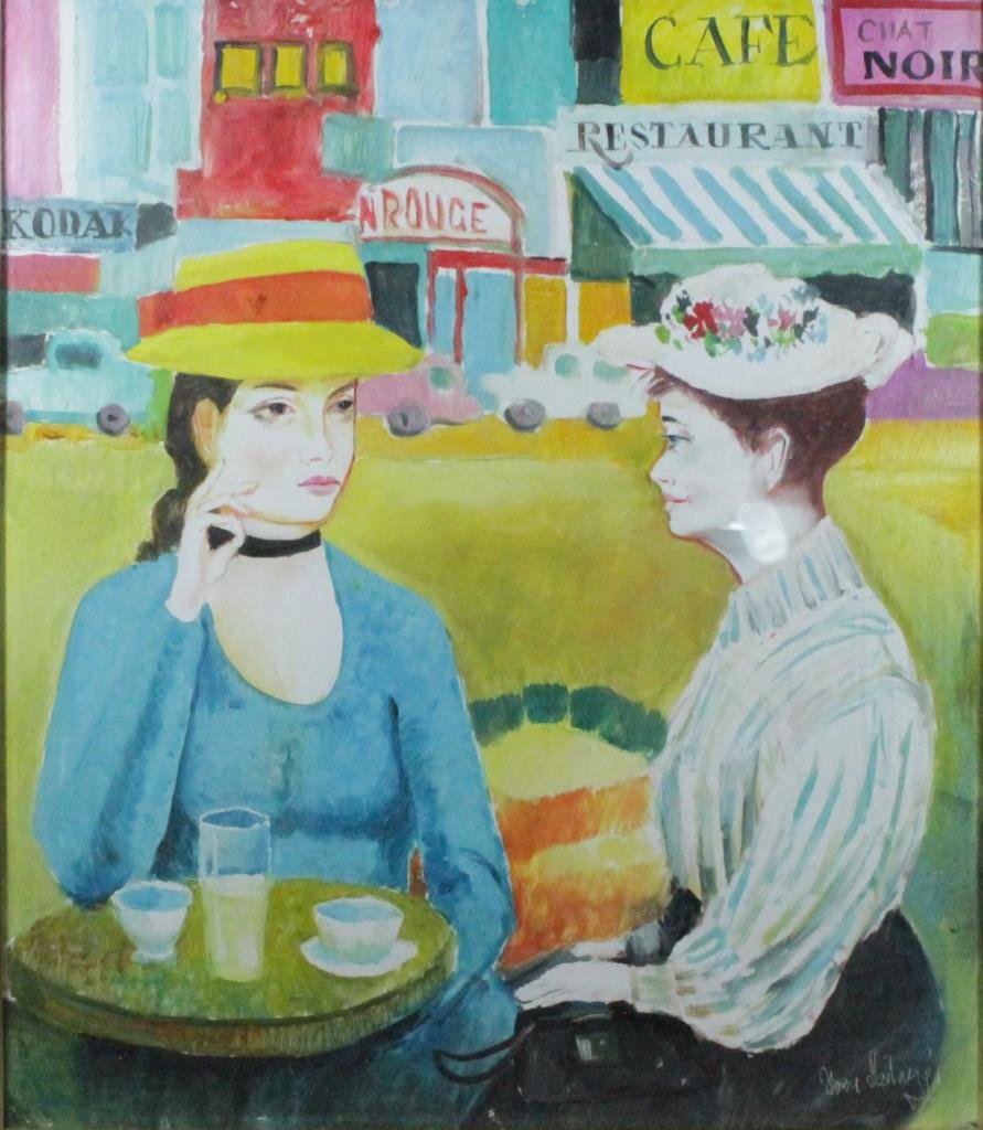 SZILAGYI PARIS STREET SCENE PASTEL WORK ON PAPER (1 of 8)