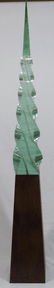 CHRISTOPHER LEE 'GREEN SPIRAL' OBELISK SCULPTURE