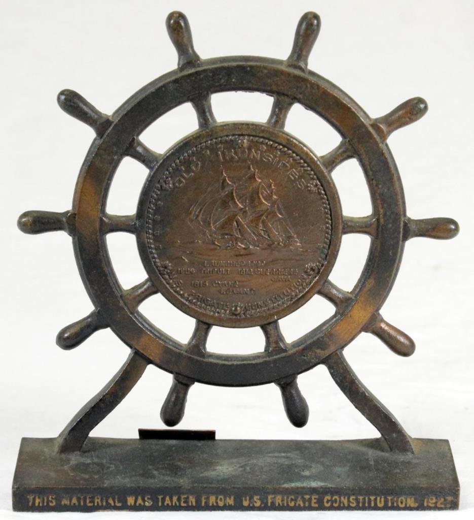 USS CONSTITUTION RELIC IRON BOOKEND (1 of 8)