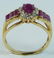 10K YELLOW GOLD LADIES DIAMOND & RUBY RING