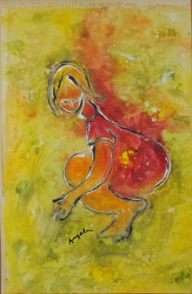 ANGELA NAMMACK MIXED MEDIA WORK ON PAPER FRAMED (1 of 8)