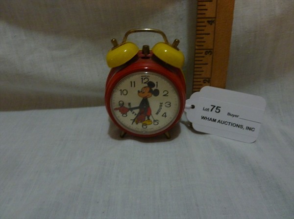 Highly Collectible Baby Mickey Mouse Alarm Clock: Walt Disney Productions Germany by Bradley in Great Condition, Working