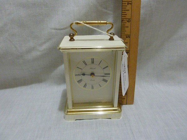 Old New Stock Small Carriage Alarm Clock: Made in Germany in Unused Condition