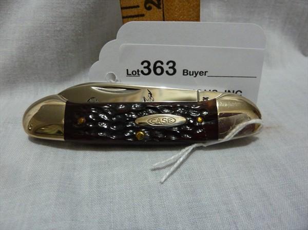 New Old Stock Case #62131 3 5/8 Conee: Bone Handles 5 Dot Circa 1975 Conee Etching on Blade - Pristine New Unsused Condition