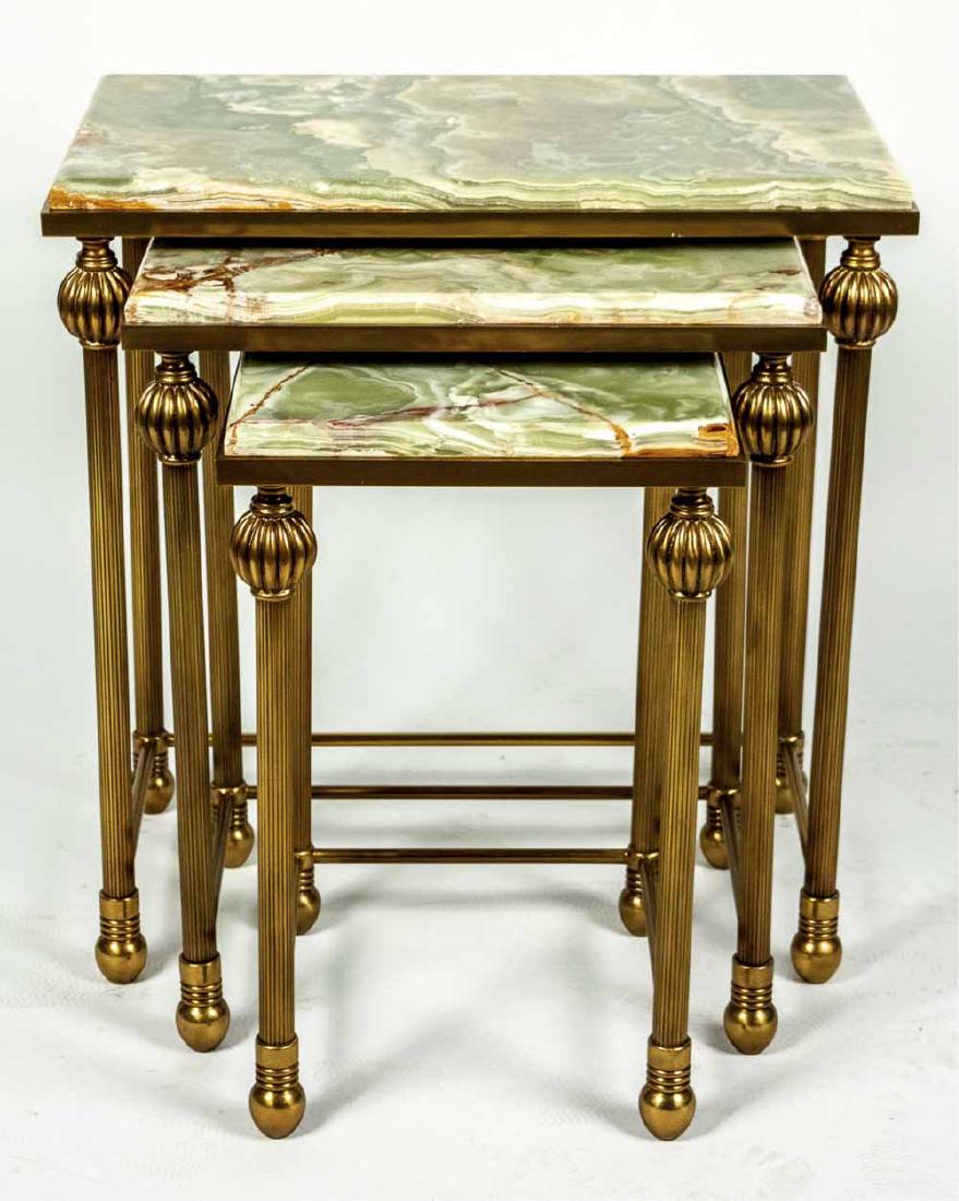 Nest of Three Onyx Top Tables
